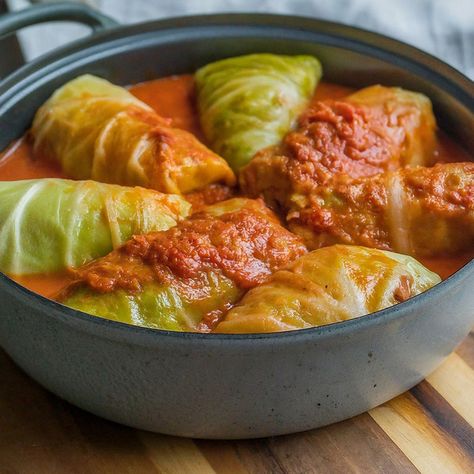 Traditional Sarma - Stuffed Cabbage Rolls Recipe - Instacart Sarma Recipe, Hungarian Stuffed Cabbage, Rice And Beef, Stuffed Cabbage Rolls Recipe, Recipe Vegetables, Stuffed Cabbage Rolls, For Dinner, Potluck Dinner, Savory Rice