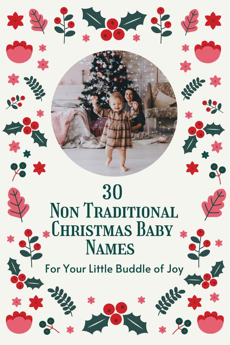 Holiday Names, Christmas Names Ideas, Elf Names Girl, Names That Mean Winter, Noelle Name, Christmas Name Generator, Christmas Elf Names, Baby Middle Names, Christmas Baby Names