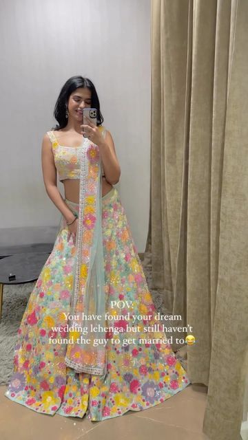 Mishru on Instagram: "Kaleidoscopic florals 🌺🌸🌹🌼 Shop our classics @perniaspopupshop Posted @withrepost • @nishthagandhi1 How hard do my girls relate to this ? 😂😂 @mishruofficial @perniaspopupshop . . . . #perniaspopupshop #lehengalove #lehengasaree #bridallehenga #indianbrides #indianbridesmaids #indianfashion #indianwear #indianweddingdress #getreadywithme" Indian Bridesmaids, Lehenga Saree, Wedding Lehenga, Indian Wedding Dress, Bridal Lehenga, Indian Wear, Got Married, Indian Fashion, Getting Married