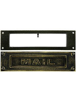 Heavy Duty Brass Traditional Mail Slot With Open Backplate | House of Antique Hardware Mail Slot Organizer, Door Mail Slot, Brass Mailbox Wall Mount, Mail Slots, Mail Slot, Door Stops, Antique Hardware, Door Accessories, Door Knockers