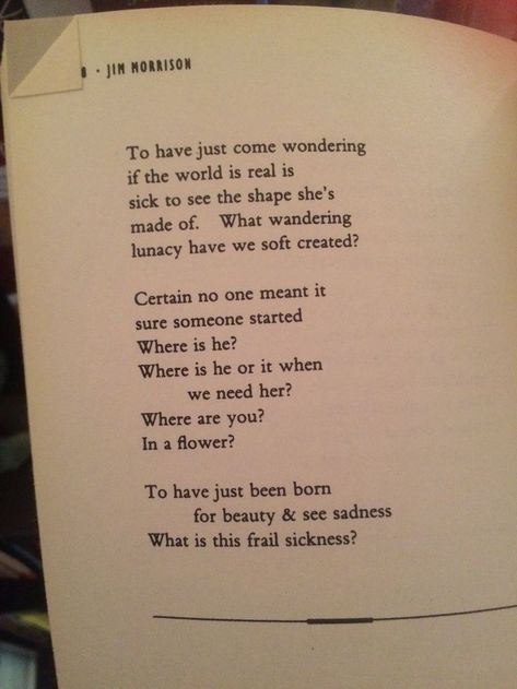 Jim Morrison Poetry Book, Jim Morrison Poetry, Pretty Poems, Bukowski Quotes, Connection Quotes, Word Cat, Poetry Ideas, Poems Quotes, Gorgeous Man