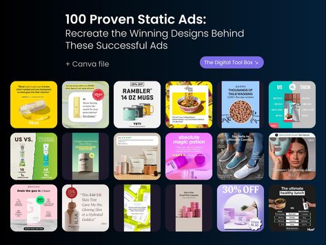 🎨 Elevate Your Ad Game and Boost Your Results! Discover the ultimate collection of 100 Proven Static Ads, designed to inspire your next winning campaign on Meta Ads. 🛠️ What You'll Get: ✅ 100 High-Performing Static Ads - A curated selection of top-performing ad designs to ignite your creativity. ✅ Actionable Insights - Analyze effective layouts, visuals, and copy that resonate with audiences. ✅ Diverse Niches - Ads from a variety of industries, ensuring inspiration for any business type. ✨ Perfect for: 📈 E-commerce Entrepreneurs 📊 Digital Marketers 🎥 Content Creators 🛍️ Small Business Owners Anyone looking to elevate their ad designs and achieve better performance! 🚀 Why This Collection is Perfect for You: 👉 Proven Results: Explore ads that have delivered exceptional performance on Meta Ads, Facebook Marketing Strategy, Facebook Ads, Facebook Marketing, Ad Design, Small Business Owners, Content Creators, Creative Inspiration, Business Owners