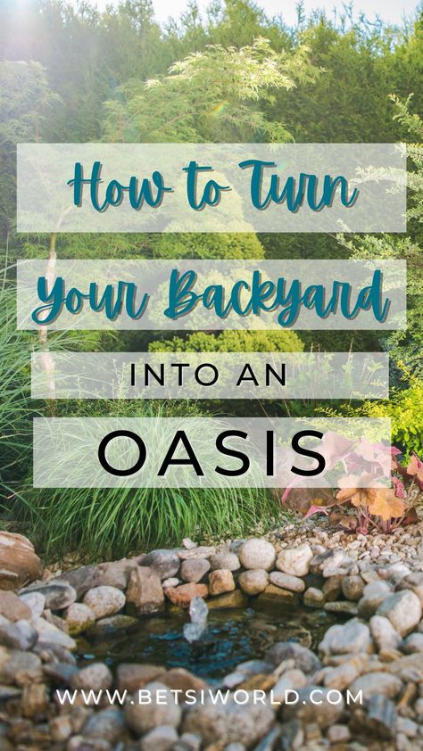 Learn how to turn your backyard into an oasis. Find out the best plants, trees, and shrubs for your climate, and the best ways to make your garden beautiful. backyard gardens, backyard decor, home backyard, great backyard, backyard dreams, backyard decorating ideas Beautiful Back Yards, Backyard Hacks, Garden Oasis Backyard, Backyard Garden Oasis, Back Yard Oasis, Oasis Garden, Beach Backyard Ideas, Backyard Paradise, Garden Oasis