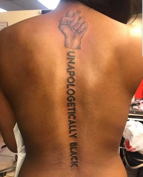 Black Pride Tattoo, Still I Rise Tattoo, Pride Tattoo, Unapologetically Black, Tattoos For Black Skin, Black Tattoo, Ink Master, Girly Tattoos, Abstract Tattoo