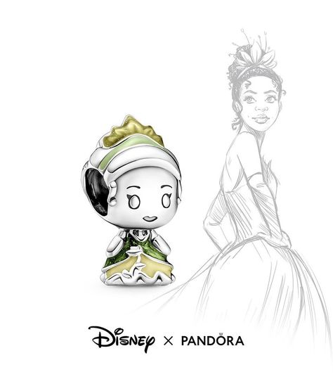 Princess Tiana Pandora Charm, Tiana And The Frog, Disney Pandora Bracelet, Charms Disney, Pandora Shop, Princesa Tiana, Disney Princess Tiana, Frozen Disney Movie, Disney Charms