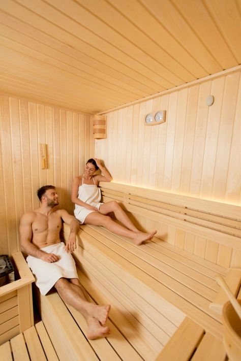 Sauna Couple, Healthy Hygiene, Full Body Massage Techniques, Couples Spa, Yoga Shoot, Dry Sauna, Body Massage Techniques, Sauna Design, Great Health