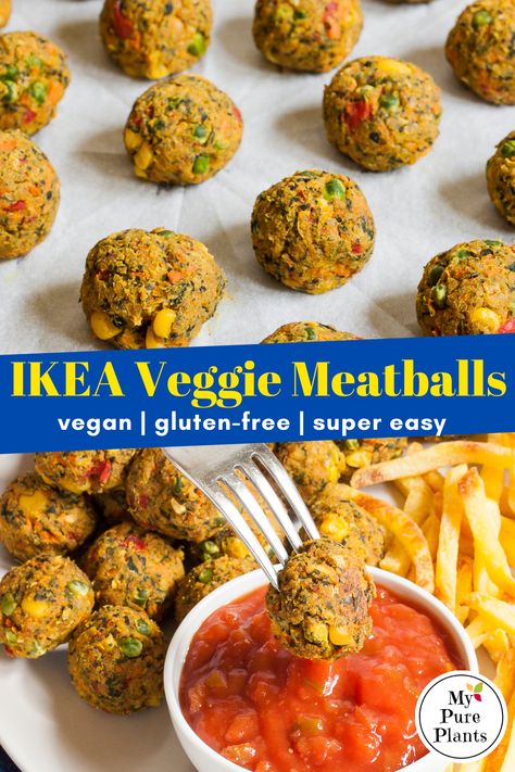 Rich, delicious, and flavorful vegetable balls that will taste like Ikea vegan meatballs. We added 8 different vegetables the same as in the original with a tasty mix of spices and herbs to get the flavors just right. Ikea Nearby, Veggie Balls Recipe, Vegetable Balls, Veggie Balls, Veggie Meatballs, Vegetarian Meatballs, Vegan Meatballs, Wfpb Recipes, Vegan Meal Plans