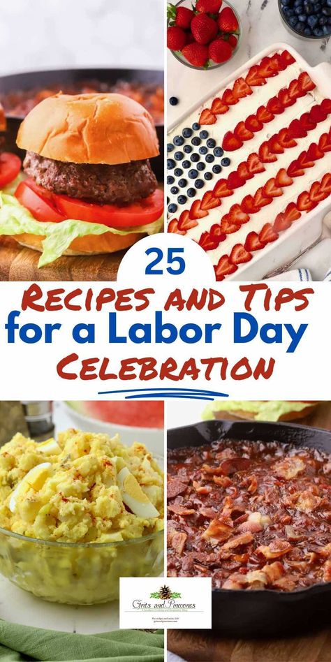 See how to host the best Labor Day party with these menu ideas and easy recipes. This guide includes everything from simple appetizers to desserts and insider tips to ensure your celebration goes off without a hitch. All these delicious dishes are perfect for a casual cookout, a potluck, or a neighborhood BBQ. Take the stress out of hosting with this guide to Labor Day food and recipes! Labor Day Bbq Food, Labor Day Dinner Ideas, Back Yard Bbq Ideas, Chicken Ranch Dip Recipe, Labor Day Cookout Ideas, Yard Bbq Ideas, Meal Prep Food Ideas, Prep Food Ideas, Labor Day Food Ideas