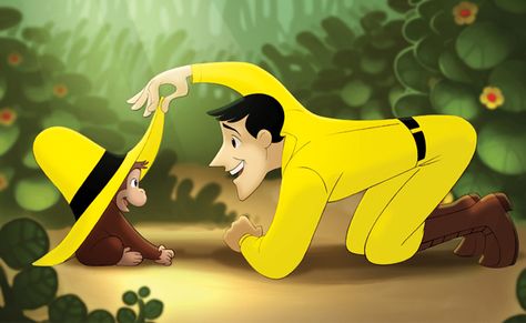 The Man in the Yellow Hat Curious Quotes, Curious George Birthday Party, Curious George Party, Curious George Birthday, Discovery Kids, True Detective, Birthday Party Activities, Kids' Movies, Yellow Hat