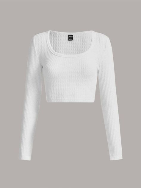 Crop Top Blanc, Yoga Fashion, Fashion Top, Women T Shirts, Really Cute Outfits, Knit Crop, Dream Clothes, White Casual, Crop Tee