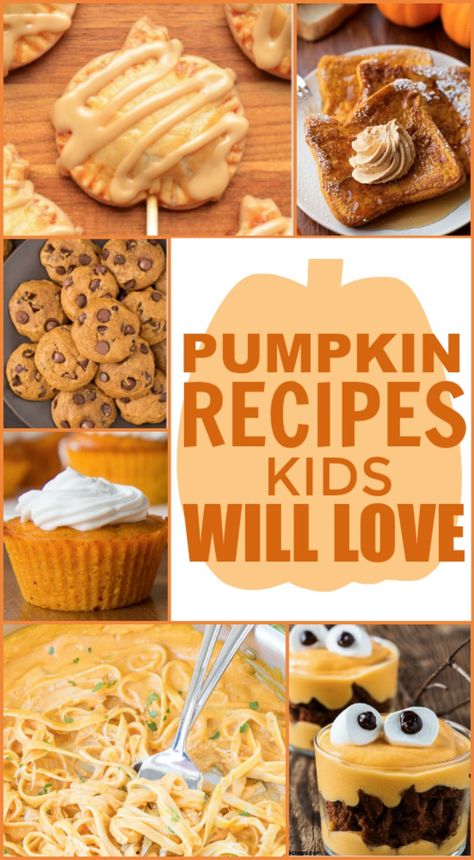 This is a list full of Pumpkin Recipes Kids Will Love, and parents will love making. Hopefully, these fun fall recipe ideas will help your kids learn to love pumpkin just as much as the rest of us. November Cooking For Kids, Fall Recipes For Kids To Make, Easy Pumpkin Recipes For Kids, Fall Cooking Activities For Kids, Pumpkin Recipes Kids, Pumpkin Recipes For Kids, Kids Cooking Class Ideas, Fall Recipes For Kids, Fall Into Reading