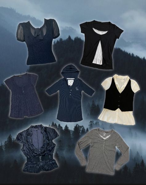 Y2K 2000s Bella Swan & Alice Cullen Twilight inspired outfits 🦇 #Twilght #BellaSwan #AliceCullen #Twilightcore #2000s #y2k #2000sfashion #depop #milkmaid #vest Alice Cullen Outfits Ideas, Twilight Outfits Alice Cullen, Alice Twilight Aesthetic Outfits, Alice Cullen Clothes, Twilight Inspired Outfits Alice Cullen, Y2k Vampire Outfit, Alice Cullen Fashion, Alice Cullen Outfits Aesthetic, Twilight Style Inspired Outfits