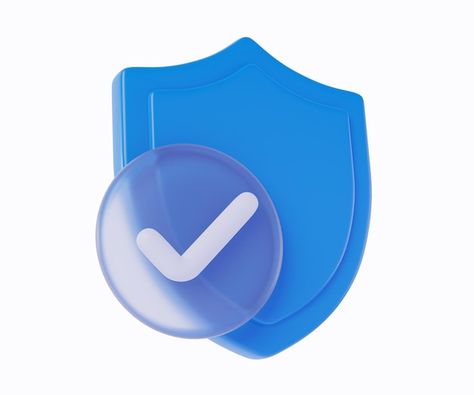 3d shield with check mark icon illustrat... | Premium Psd #Freepik #psd #3d-shield #safe #security-shield #protective-shield Procreate Logo Design, Graphic Design Invoice, 2023 Logo Design, Bradbury Thompson, Muriel Cooper, Procreate Logo, Check Mark Icon, Glass Morphism, Design Invoice