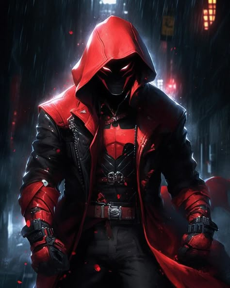 Red Hood Concept Art, Red Hood Gotham Knights, Jason Todd Arkham Knight, Red Hood Wallpaper, Red Hood Cosplay, Red Hood Comic, Comic Art Sketch, Batman Suit, Red Hood Jason Todd