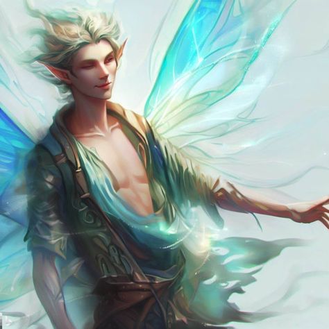 Male Fairies, Fairy Man, Fairy Oc, Faerie Aesthetic, Male Fairy, Faery Art, Fairy Illustration, Elves And Fairies, Character Inspiration Male