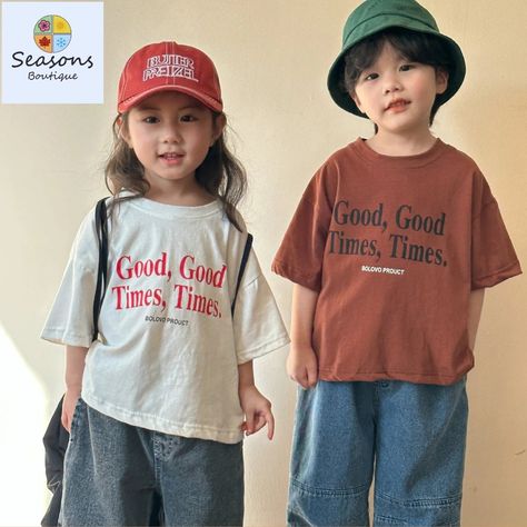 2024 Summer Fashion Loose Girl Children Letter Print/T-shirt Boy Baby Cotton Short Sleeve Tees Kid Casual Tops Toddler Clothes 😍🌸🌼 #toddler #summer #fashion #kidsfashion #kidstop T Shirt Boy, Half Sleeve Tops, Boys Coat, Summer Boy, Kids Shorts, Summer Cotton, Kids' Fashion, Short Girls