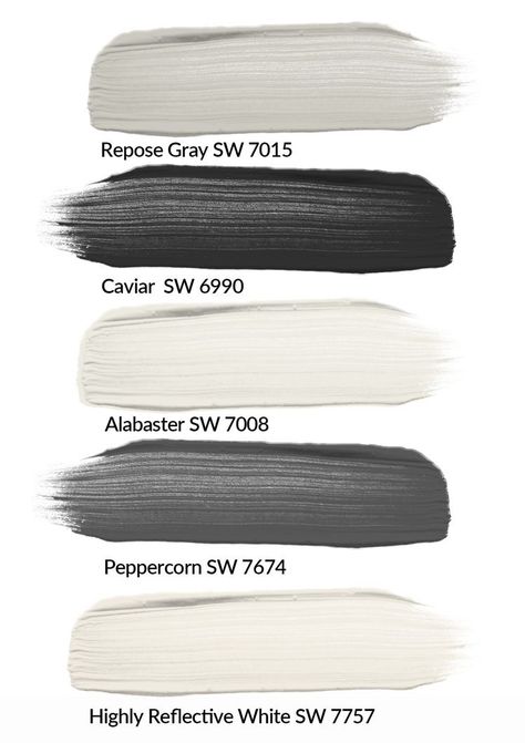 Repose Gray Walls, Coordinating Paint Colors, Repose Gray Sherwin Williams, Black Paint Color, Repose Gray, Farmhouse Paint Colors, Gray Walls, Farmhouse Paint, Black And White Pillows