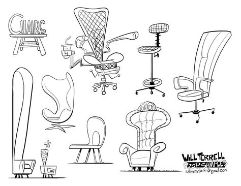 Cartoon Furniture, Props Illustration, Cartoon Interior, Furniture Drawing, Props Concept, Bg Design, Props Art, Arte Robot, Cartoon Background