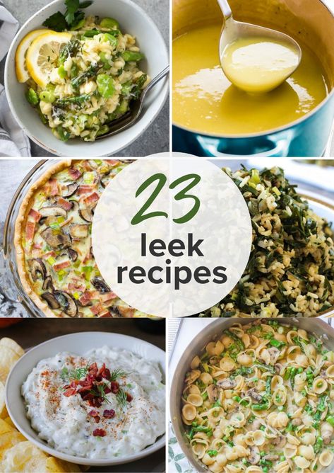 Leek Casserole Recipes, Recipes With Leeks Simple, Leek Dinner Recipes, Leek Risotto Recipes, Recipes With Leaks, Stuffed Leek Recipes, Ground Beef And Leek Recipes, How To Use Leeks, Recipes With Leeks Dinners