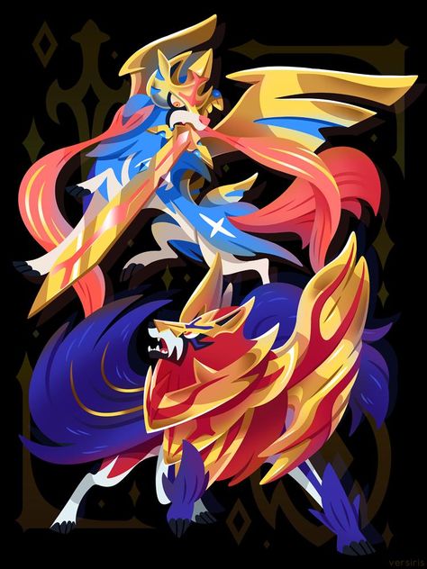 VERSY👁 on Twitter: "The Sword and The Shield ⚔️🛡️ #PokemonSwordShield #Zacian #Zamazenta… " Zacian And Zamazenta, Pokemon T, Pokemon Poster, The Shield, New Pokemon, All Pokemon, Pokemon Fan Art, Cool Pokemon, Pokemon Pictures