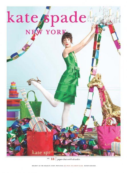 kate spade holiday 2010 Diy Gifts Last Minute, Holiday Editorial, Kate Spade Christmas, Holiday Emails, Kate Spade Inspired, Monday Inspiration, Holiday Campaign, Paper Chains, Christmas Style