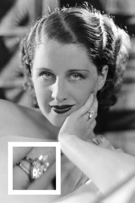 Hollywood Engagement Photos, Irving Thalberg, Famous Engagement Rings, Celebrity Rings, Marquise Cut Diamond Ring, Norma Shearer, Old Hollywood Wedding, Old Hollywood Actresses, Hollywood Wedding