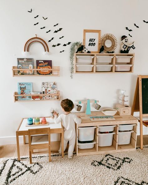 Modern Boho Home, Modern Boho Home Decor, Acnh Basement, Toddler Boy Room Decor, Kids Rooms Inspo, Living Room Playroom, Baby Playroom, Toddler Playroom, Kids Playroom Decor