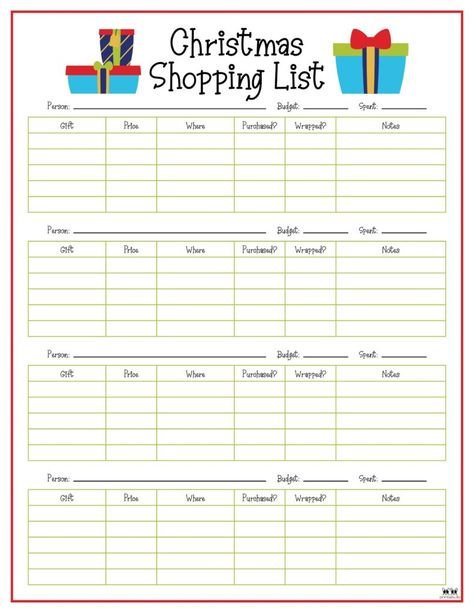 Choose from 20 unique Christmas gift list templates to keep track of all your Christmas gift buying over the holidays. Print from home. 100% FREE! Gift List Printable Free Christmas Shopping, Christmas Gift List Template, Christmas Gift List Printable Free, Christmas Shopping List Printable Free, Christmas List Template Free Printable, Shopping List Printable Free, Christmas Shopping Aesthetic, Christmas Shopping List Printable, Christmas Gift List Printable