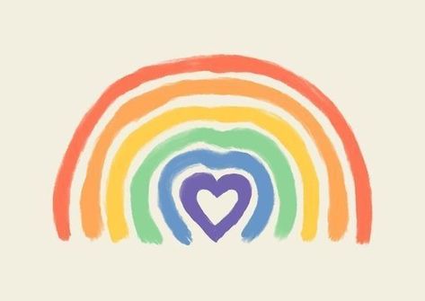 Norman Duenas, Draw Rainbow, Rainbow Tattoo, Rainbow Illustration, Rainbow Drawing, Heart Art Print, Heart T Shirt, Rainbow Art, Fitted Tee