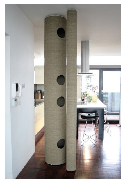 It's like a vertical cat tube tower. And a giant scratching post. Kitty Furniture, Katt Diy, Diy Chat, Katt Grejer, Kat Diy, Cat Ladder, Cat Climber, Cat Fun, Cat Towers