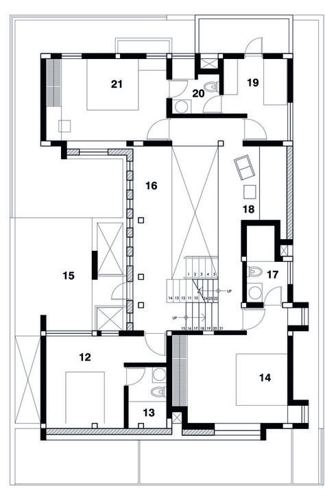 Simple Lake House, U Shaped House Plans, Indian Arch, Residential Plan, U Shaped Houses, Residence Elevation, 20x40 House Plans, Autocad Revit, Duplex Floor Plans