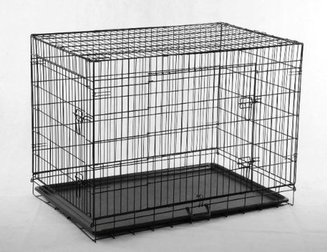 Black 42" Pet Folding Dog Cat House Crate Cage Kennel w/ABS Tray LC Portable Dog Kennels, Cages For Sale, Cat Crate, Diy Dog Kennel, Cool Dog Houses, Large Dog Crate, Pet Kennels, Wire Dog Crates, Cat Cages