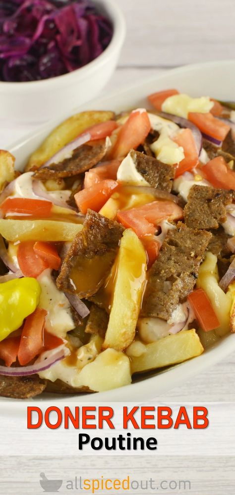 Doner Kebab Poutine Kebab Sauce, Air Fry French Fries, Kebab Shop, Fries Cheese, Kebab Meat, Red Chili Sauce, Fast Food Restaurants, Ice Cream Shops, Doner Kebab