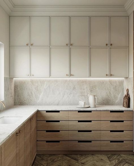 These kitchen cupboards and drawers are just so uniform, its giving next level organisation vibes 👌🏼🤍    📸credit:  Design @complete.home.sydney Build @pinnacledesigns_construct  ___________________  Follow @britishhomedesign for daily inspiration.  • BHD is a multi-award winning, Norfolk based, Architecture & Interior Design Studio tagging inspirational home design with our label of approval • ___________________ Kitchen Interior Modern, Scandinavian Kitchens, Cabinet Door Styles, Shaker Kitchen Cabinets, Ranch Style Homes, Scandinavian Kitchen, Virtual Design, Kitchen Cabinetry, Shop Interior Design