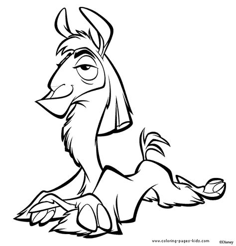 Kuzco Disney, Emperor's New Groove, Pinterest Course, Disney Silhouettes, The Emperor's New Groove, Emperors New Groove, Disney Colors, New Groove, Cartoon Coloring Pages