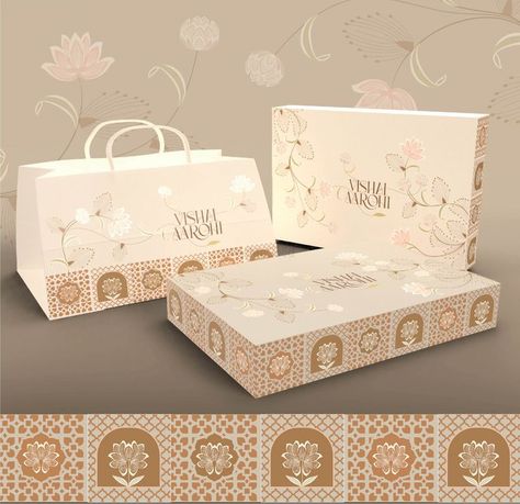 Indian Wedding Boxes, Indian Sweets Box, Packaging Drawing, Leaf Packaging, Branding Mood Board Inspiration, Eid Boxes, Eid Hampers, Sweet Box Design, Brand Packaging Design