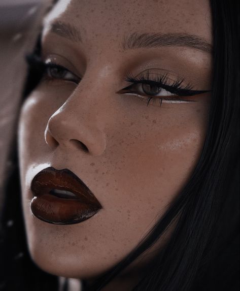 Dark Romance Makeup, Modern Goth Makeup, Gothic Bridal Makeup, Soft Vampire Makeup, Dark Natural Makeup, Vampy Makeup For Black Women, Dark Romantic Makeup, Goth Makeup Black Women, Soft Emo Makeup