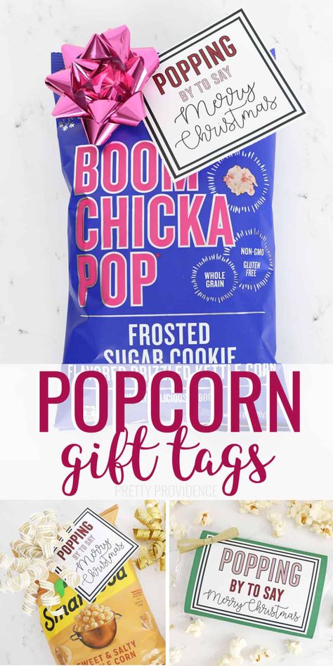 Give a bag or tin of your favorite popcorn as a gift for friends and neighbors with these free Christmas gift tag printables! #popcorngift #freeprintablegifttags #christmasgifttags #christmasgifttagprintable #christmasgifttag #neighborgift #christmasneighborgift #coworkergift #christmaspopcorn #popcorngiftidea #popcorngifttag #gifts #giftideas Popcorn Christmas Gifts, Popcorn Christmas, Free Printable Christmas Gift Tags, Christmas Gift Tags Free, Christmas Popcorn, Free Popcorn, Gift Tag Printable, Free Christmas Gifts, Popcorn Gift