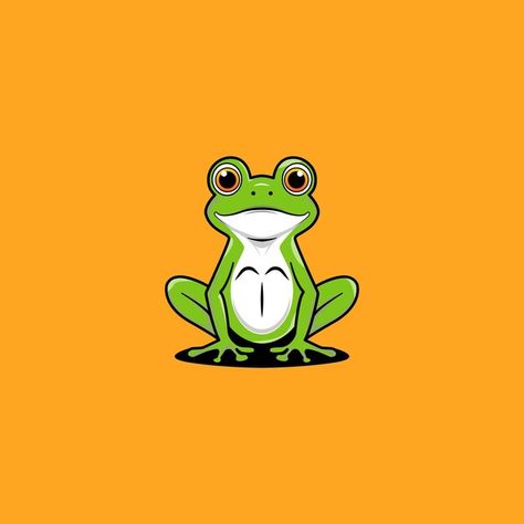 Vector green frog vector animal cartoon ... | Premium Vector #Freepik #vector #tropical #fun #water #nature Animal Cartoon Illustration, Frog Vector, Water Nature, Green Frog, Animal Cartoon, Psd Icon, Cartoon Illustration, Vector Photo, Cartoon Animals