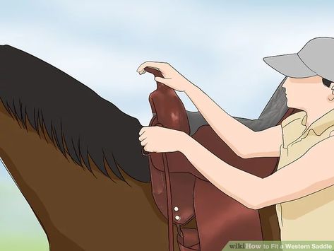 How to Fit a Western Saddle: 9 Steps (with Pictures) - wikiHow Kids Saddle, Barrel Racing Tips, Horse Facts, Riding School, Saddle Fitting, Horse Info, Horse Mane, Hunter Jumper, Western Saddle