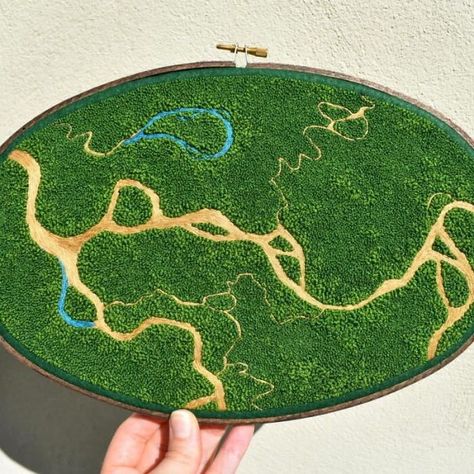 Aerial Embroidery, Aerial Views Landscape, Embroidered Landscapes, Embroidery Landscape, Devon Uk, Manatees, Felt Sheets, Art And Craft Design, Crop Circles