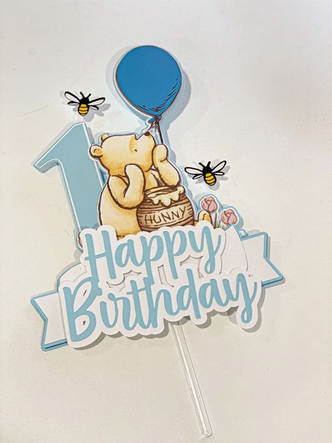 Excited to share the latest addition to my #etsy shop: Winnie the Pooh Cake Topper | Baby Shower Cake Topper | Winnie the Pooh Theme Party | Disney Baby Shower Theme | Classic Winnie the Pooh | #1stbirthday #bearcaketopper #nurseryroom #disneybabyshower #ohbaby #babyshower #winniethepooh #disneyparty #disneytheme Pooh Bear Cake Topper, Classic Winnie The Pooh Cake Topper, Winnie The Pooh Topper, Happy Birthday Winnie The Pooh, Winnie The Pooh Cake Topper, Disney Baby Shower Themes, Piglet Cake, Winnie The Pooh Cake, Bear Cake Topper