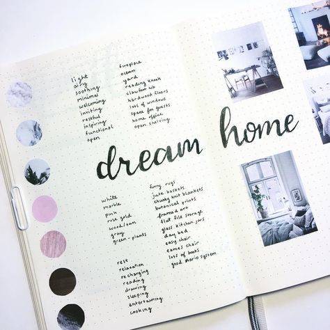 Imagining my dream home... Light, airy, plenty of windows, a fireplace, minimal, feminine and cozy with lots of art, books and plants 💕 . . #bulletjournal #bujo #bujoideas #bujolove #bulletjournallove Fireplace Minimal, Bujo Collections, Journal Year, Happy Journal, Notebook Layout, Bullet Journal Page, Vision Book, Goals Bullet Journal, Bullet Journal Quotes