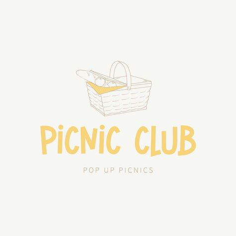 Picnic logo design Brunch Logo Design, Picnic Logo Design, Picnic Graphic Design, Picnic Branding, Picnic Logo, Picnic Graphic, Picnic Candles, Preppy Picnic, Pop Up Picnic