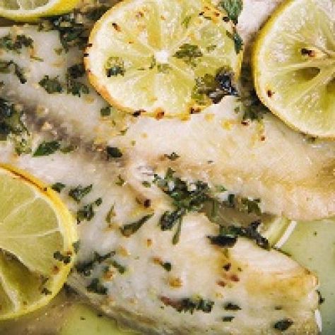 Lemon Garlic Basil Tilapia - Limoneira Lemon Garlic Fish, Butter Fish Recipe, Butter Fish, Paleo Fish, Recipe List, Paleo Recipe, Healthy Fish, Paleo Dinner, Baked Fish