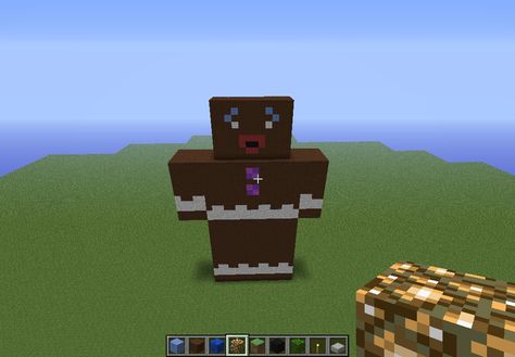 Gingerbread dude! Minecraft Project Minecraft Gingerbread Man, Minecraft Map, Minecraft House, Minecraft Projects, Minecraft Ideas, Gingerbread Houses, Minecraft Designs, Minecraft Houses, View Map