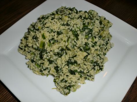 Spinach and Onion Couscous | Food.com Spinach Couscous, Spicy Spinach, Lemon Spinach, Cheddar Cheese Recipes, Scrambled Eggs With Spinach, Mediterranean Couscous, Couscous Recipe, Couscous Recipes, Creamed Spinach