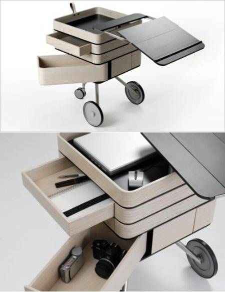 ci desk unfolded transformer furniture photo Multifunctional Furniture Design, Transforming Furniture, Stand Ideas, Convertible Furniture, Dorm Ideas, Shape Shifting, Budget Planer, Fantastic Furniture, Compact Living