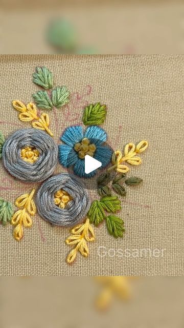 Lazy Daisy Stitch Tutorial, Embroidery Leaf Stitch, Leaf Embroidery Tutorial, Basic Hand Embroidery, Daisy Stitch, Basic Hand Embroidery Stitches, Embroidery Leaf, Lazy Daisy Stitch, Embroidery Stitch