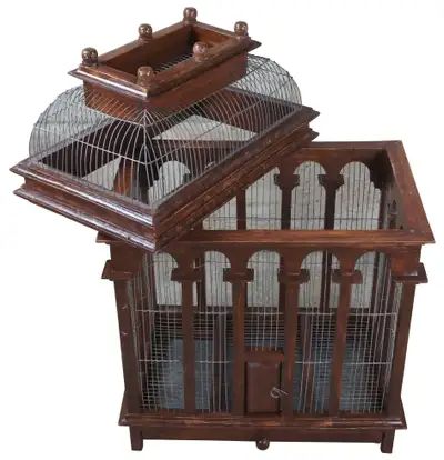 Vintage Bird Cages, Wooden Bird Cage, Antique Bird Cages, Cage Decor, Animal Cage, Farm Lifestyle, Bird Cage Decor, Vintage Bird Cage, Birdcages